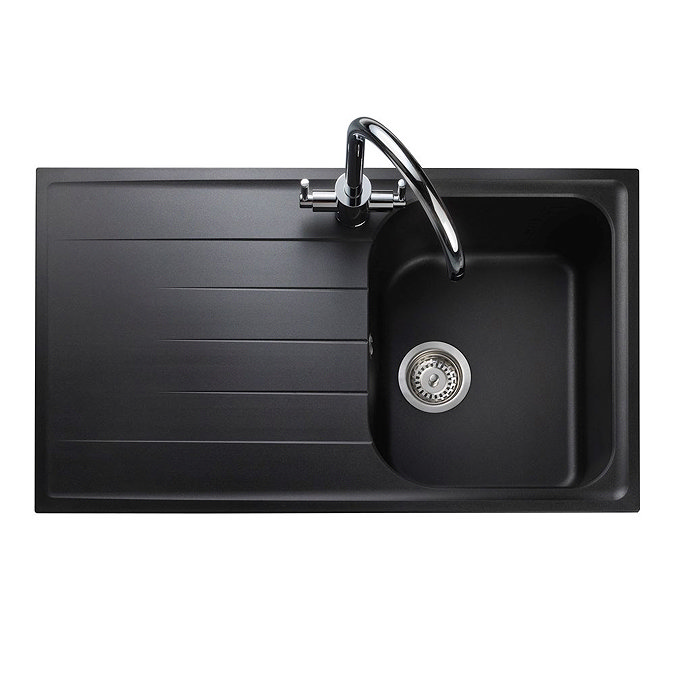 Rangemaster Amethyst 860 x 500mm Igneous Granite Ash 1.0 Bowl Inset Sink - AME860AS Profile Large I