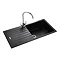 Rangemaster Andesite Ash Black 1.0 Bowl Igneous Granite Kitchen Sink  In Bathroom Large Image