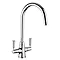 Rangemaster Aquaclassic 2 Chrome Kitchen Mixer Tap with Chrome Handles Large Image