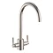 Rangemaster Aquatrend Dual Lever Kitchen Mixer Tap - Brushed Finish Large Image