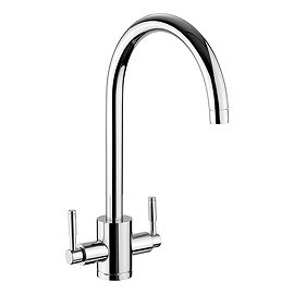 Rangemaster Aquatrend Dual Lever Kitchen Mixer Tap - Chrome Large Image