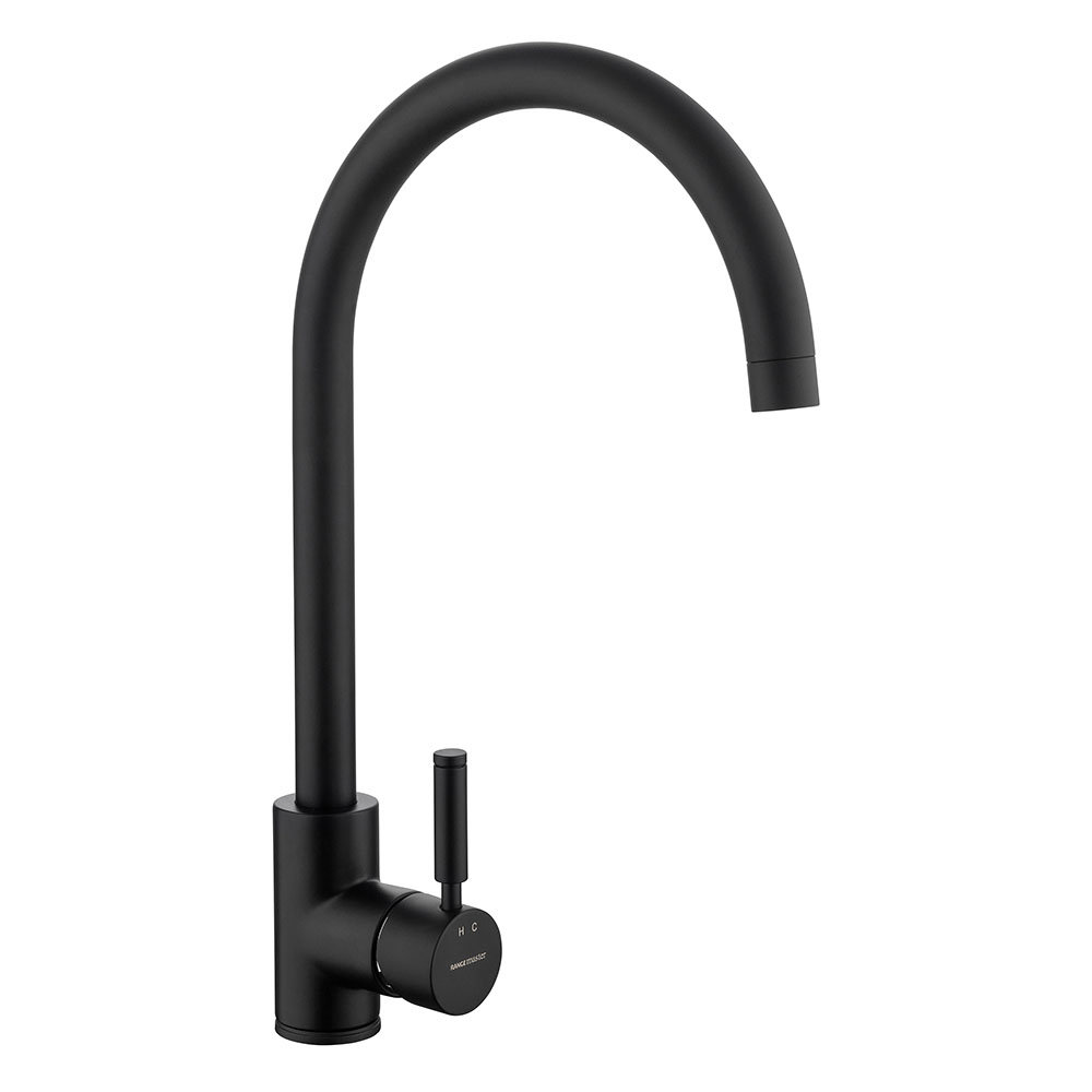 Rangemaster Aquatrend Single Lever Kitchen Mixer Tap Matt Black