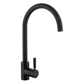 Rangemaster Aquatrend Single Lever Kitchen Mixer Tap - Matt Black Large Image