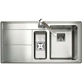 Rangemaster Arlington 1.5 Bowl Stainless Steel Kitchen Sink Medium Image