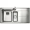 Rangemaster Arlington 1.5 Bowl Stainless Steel Kitchen Sink - Right Hand Large Image