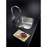 Rangemaster Atlantic Classic UB40 Stainless Steel Undermount Kitchen Sink 460 x 440mm  Profile Large Image