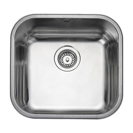 Rangemaster Atlantic Classic UB40 Stainless Steel Undermount Kitchen Sink 460 x 440 Large Image