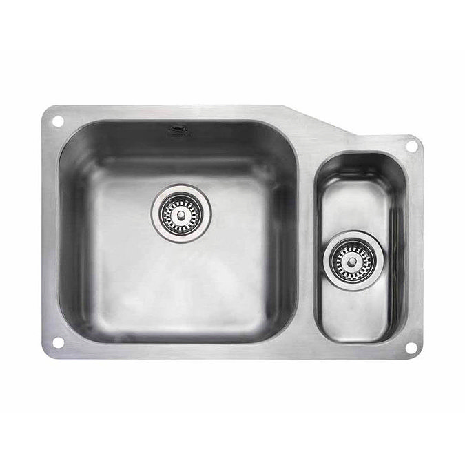 Rangemaster Atlantic Classic UB4015 1.5 Bowl Stainless Steel Undermount Kitchen Sink 671 x 460mm - R