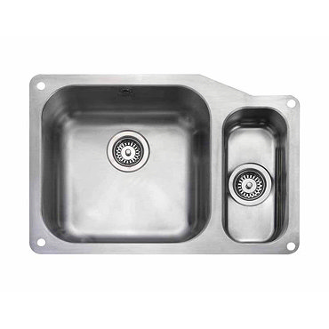 Rangemaster Atlantic Classic UB4015 1.5 Bowl Stainless Steel Undermount Kitchen Sink 671 x 460mm  Profile Large Image