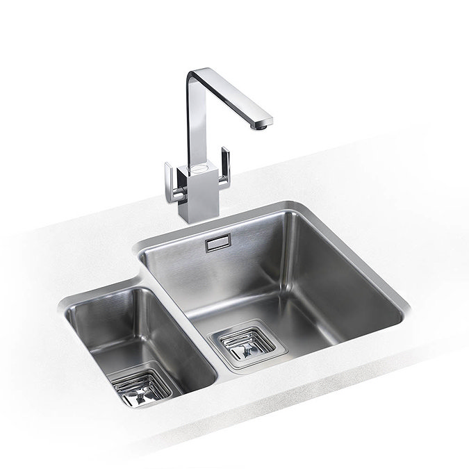 Rangemaster Atlantic Quad QUB3416 1.5 Bowl Stainless Steel Undermount Kitchen Sink 580 x 450mm  Prof