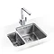 Rangemaster Atlantic Quad QUB3416 1.5 Bowl Stainless Steel Undermount Kitchen Sink 580 x 450mm Prof