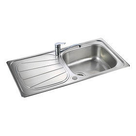 Rangemaster Baltimore 1.0 Bowl Stainless Steel Kitchen Sink Large Image