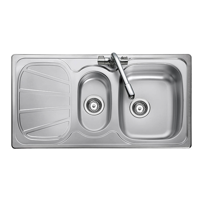 Rangemaster Baltimore 1.5 Bowl Stainless Steel Kitchen Sink Large Image