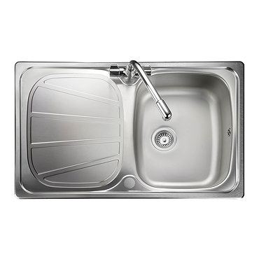 Rangemaster Baltimore Compact 1.0 Bowl Stainless Steel Kitchen Sink  Profile Large Image