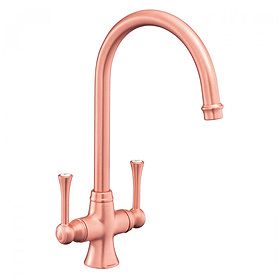 Rangemaster Brushed Copper Estuary Dual Lever Kitchen Tap - TES1BC Large Image