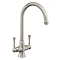 Rangemaster Estuary Brushed Nickel Dual Lever Kitchen Tap - TES1BF