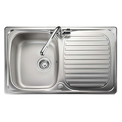 Rangemaster Compact 800 x 508mm Stainless Steel 1 Bowl Kitchen Sink - LR8001	 Large Image