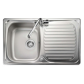 Rangemaster Compact 800 x 508mm Stainless Steel 1 Bowl Kitchen Sink - LR8001 Large Image