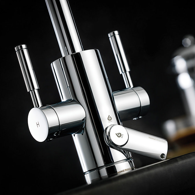 Rangemaster Geo Trend 4-in-1 Instant Boiling Hot Water Tap - Brushed Finish  Feature Large Image