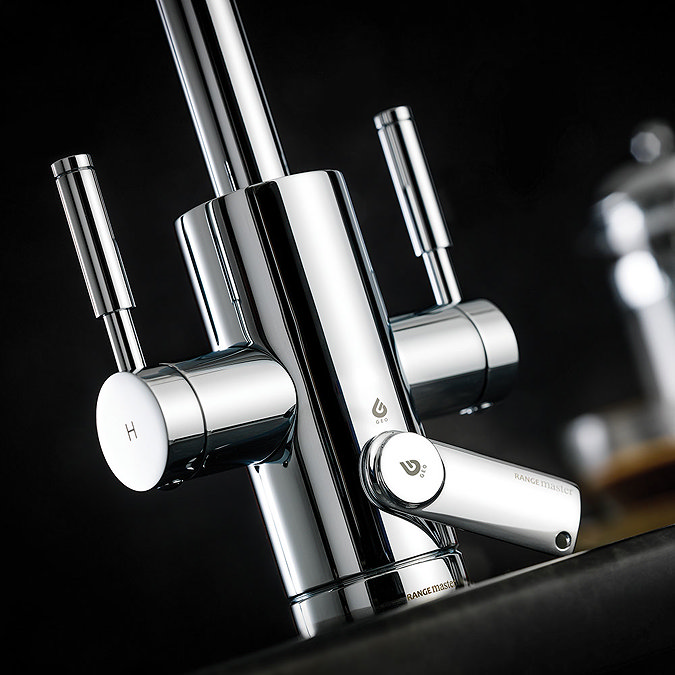 Rangemaster Geo Trend 4-in-1 Instant Boiling Hot Water Tap - Brushed Finish Feature Large Image