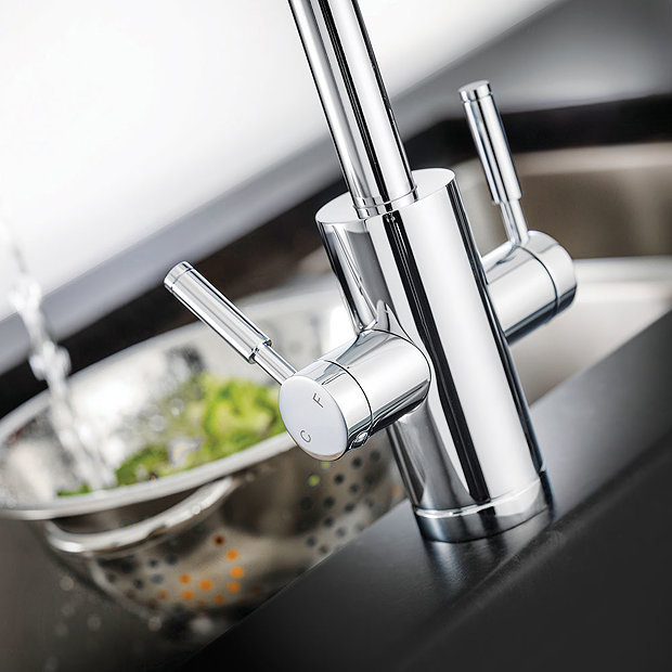 Rangemaster Geo Trend 4-in-1 Instant Boiling Hot Water Tap - Chrome  In Bathroom Large Image