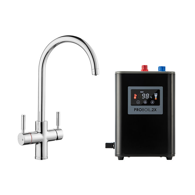 Rangemaster Geo Intense 4-in-1 Instant Boiling Hot Water Tap - Chrome