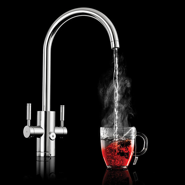 Rangemaster Geo Trend 4-in-1 Instant Boiling Hot Water Tap - Chrome Large Image
