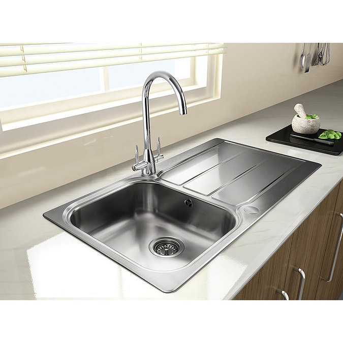 Rangemaster Glendale 1.0 Bowl Stainless Steel Kitchen Sink  Profile Large Image