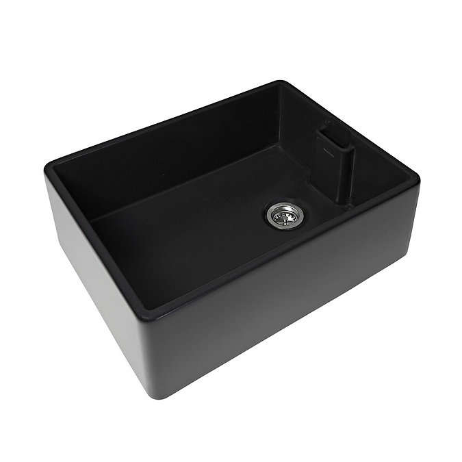 Rangemaster Grange Belfast Matt Black Ceramic Kitchen Sink inc. Basket Strainer Waste  additional La