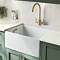 Rangemaster Grange Belfast White Ceramic Kitchen Sink inc. Basket Strainer Waste  Feature Large Imag