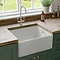Rangemaster Grange Belfast White Ceramic Kitchen Sink inc. Basket Strainer Waste Large Image