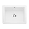 Rangemaster Hartland Belfast White Ceramic Kitchen Sink inc. Basket Strainer Waste  Standard Large I
