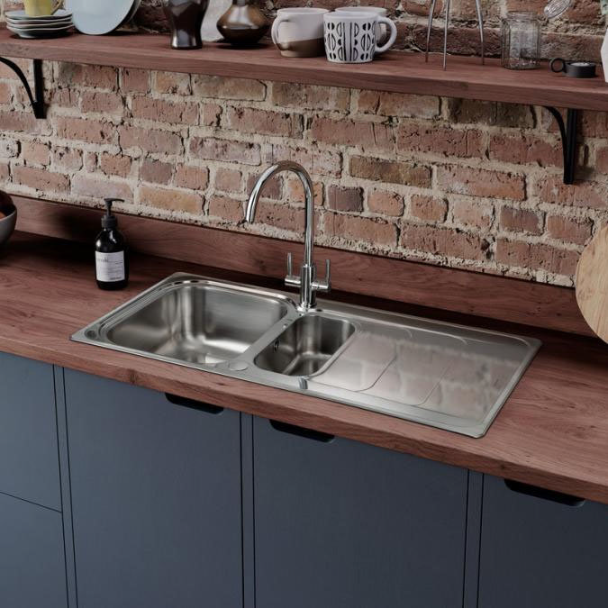 Rangemaster Houston 1.0 Bowl Stainless Steel Kitchen Sink additional Large Image