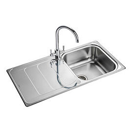 Rangemaster Houston 1.0 Bowl Stainless Steel Kitchen Sink Medium Image