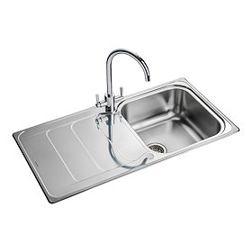 Rangemaster Houston 1.0 Bowl Stainless Steel Kitchen Sink Large Image