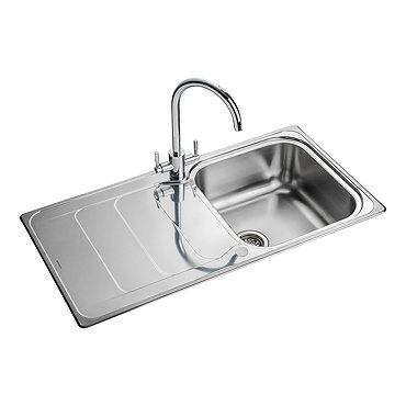 Rangemaster Houston 1.0 Bowl Stainless Steel Kitchen Sink  Profile Large Image