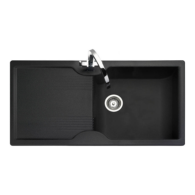 Rangemaster Lunar Black 1.0 Bowl Neo-Rock Kitchen Sink Large Image