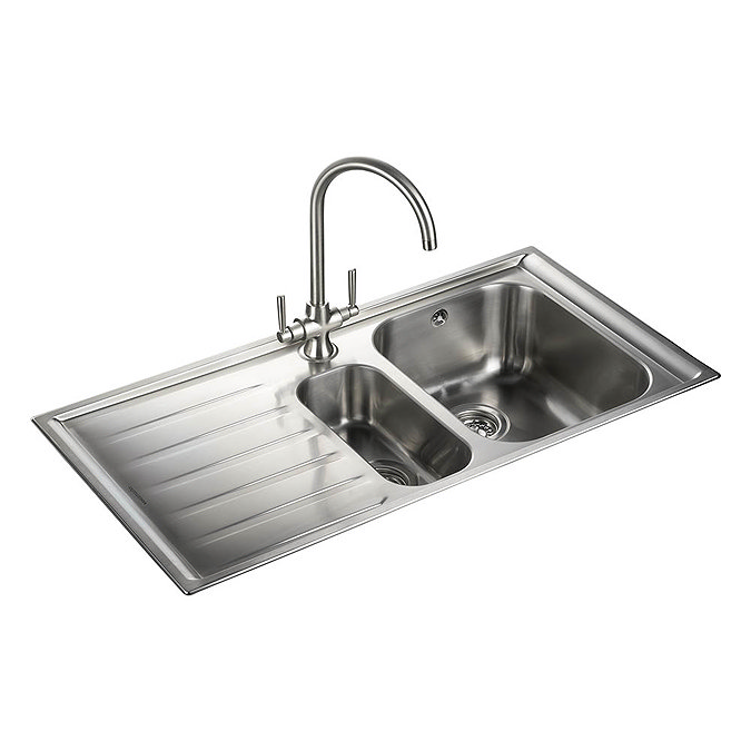 Rangemaster Manhattan 1.5 Bowl Stainless Steel Kitchen Sink Large Image