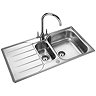Rangemaster Michigan 1.5 Bowl Stainless Steel Kitchen Sink  Feature Large Image