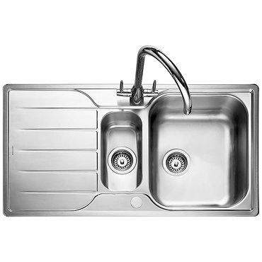 Rangemaster Michigan 1.5 Bowl Stainless Steel Kitchen Sink  Profile Large Image