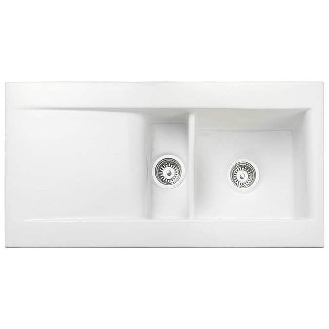 Rangemaster Nevada 1.5 Bowl Ceramic Kitchen Sink  Profile Large Image