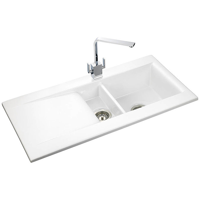 Rangemaster Nevada 1.5 Bowl Ceramic Kitchen Sink  Standard Large Image