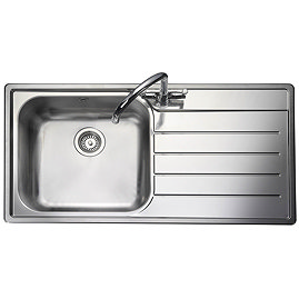 Rangemaster Oakland 1.0 Bowl Stainless Steel Kitchen Sink - Right Hand Large Image