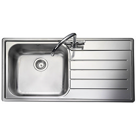 Rangemaster Oakland 1.0 Bowl Stainless Steel Kitchen Sink - Right Hand Large Image