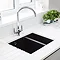 Rangemaster Paragon Ash Black 1.5 Bowl Igneous Granite Sink  Feature Large Image