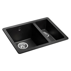 Rangemaster Paragon Ash Black 1.5 Bowl Igneous Granite Sink Medium Image