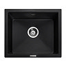 Rangemaster Paragon Undermount Ash Black 1.0 Bowl Igneous Granite Kitchen Sink  Profile Large Image