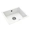Rangemaster Paragon Undermount Crystal White 1.0 Bowl Igneous Granite Kitchen Sink Large Image