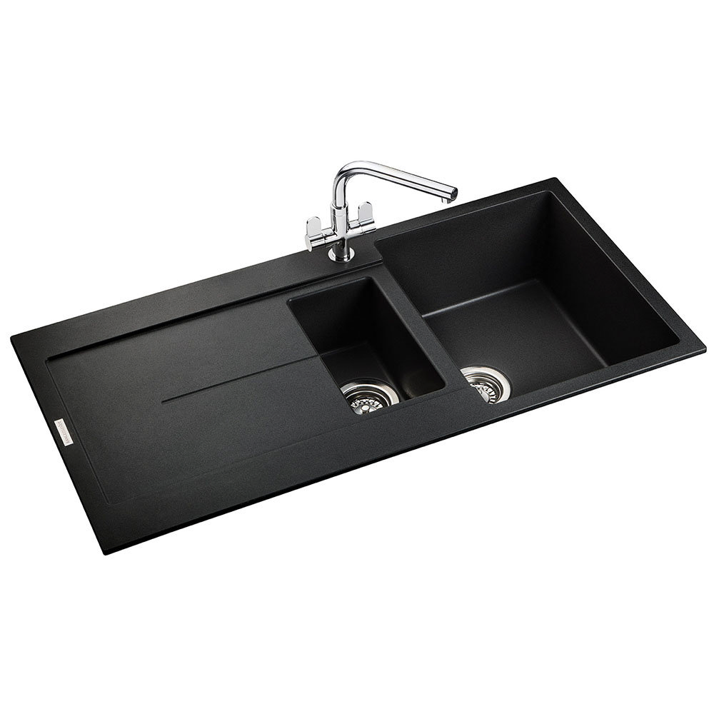 Rangemaster Scoria 1000 x 500mm Igneous Granite Ash 1.5 Bowl Inset Sink - SCO1052AS Large Image