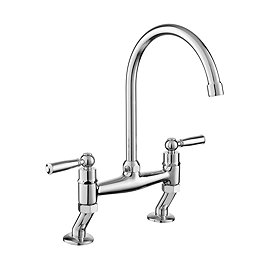Rangemaster Traditional Belfast Bridge Kitchen Mixer Tap - Chrome